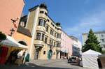 Facciate colorate, Altstadt, Alter Markt, Linz, Austria.