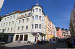 Altstadt, il caffè dell'Acquario, Linz, Austria.