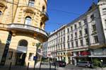 Bismarkstrasse, Landstrasse, angolo di strada, Linz, Austria.