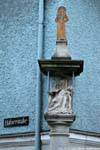 Hafnerstrasse, particolare su una colonna votiva, Linz, Austria.