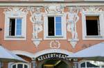 Hauptplatz, Focus sul Kellertheater, Linz, Austria.