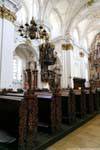 Ignatiuskirche, Alterdom, dettagli delle panchine, Linz, Austria.