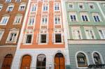 Pfarrgasse, i colori delle facciate, Linz, Austria.