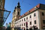 Ursulinenkirche, vista da Landstrasse, Linz, Austria.