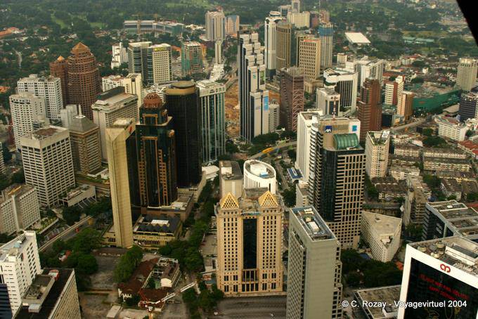 Rotazione vista panoramica dalla piattaforma di osservazione, Kuala Lumpur - Malesia
