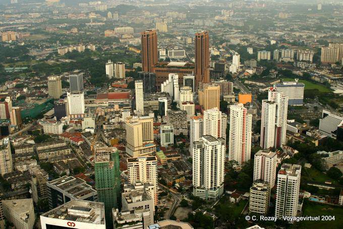Veduta aerea di Kuala Lumpur KL Tower altezze - Malesia