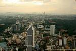 Depuis la tour telecom KL, l'immeuble de la Menara Maybank, Kuala Lumpur, Kuala Lumpur - Malesia