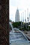 Fontane nei giardini di KL Tower, Kuala Lumpur, Malesia.