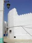 Angolo fortificata strada, via Sidi Tayeb, Medina Asilah, Marocco.