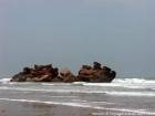 Rovina vicino Diabet, foce del fiume Ksob, Borj el Baroud, Essaouira, Marocco.