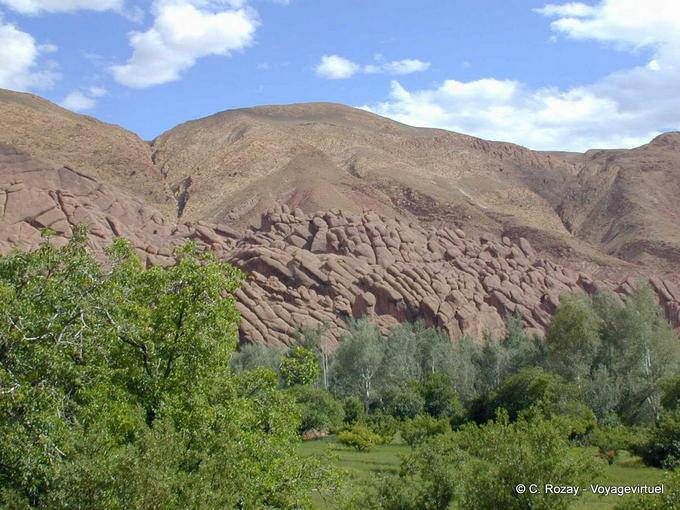 Il cervello Atlas o scimmia dita, geologiche, gole del Dades - Marocco