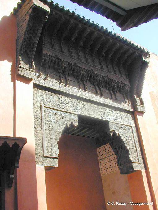 Sopra l'ingresso alla Madrasa di Ben Youssef, Marrakech - Marocco