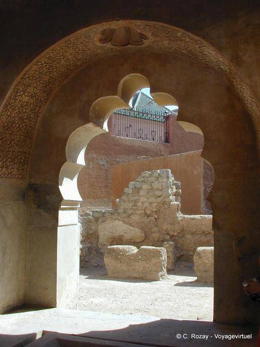 Architettura del Almoravid Koubba Ba'Adiyn, Marrakech - Marocco