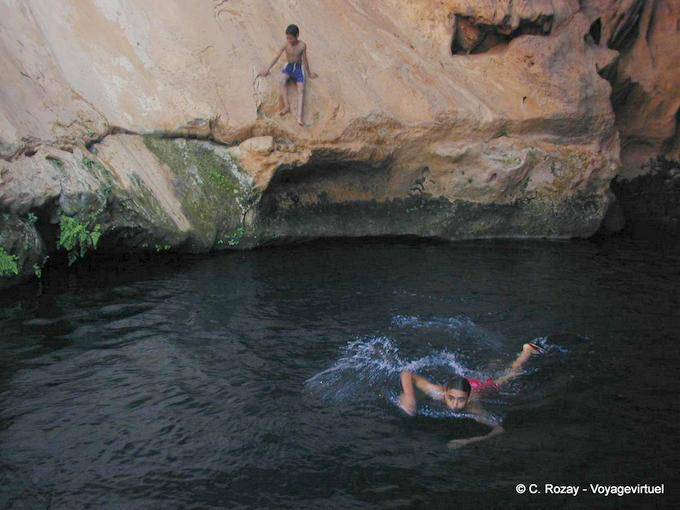 Scalatore Kid, cascate di Imouzzer - Marocco