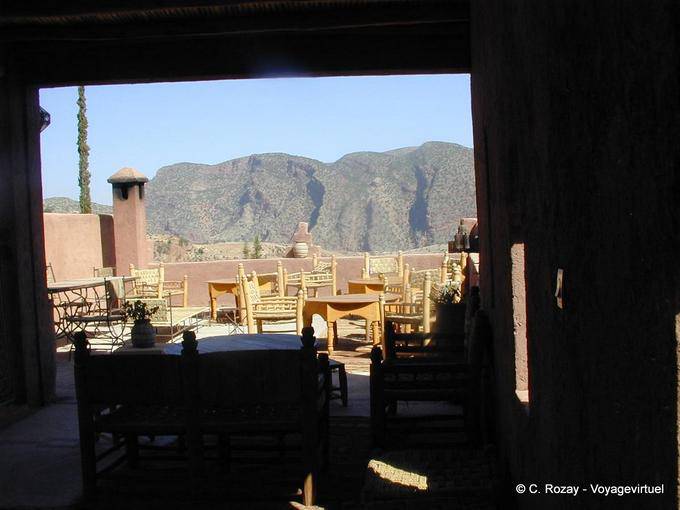 Terrazza della guest house Riad, Ouzoud - Marocco