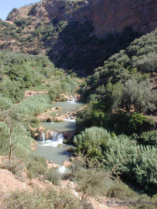 Il flusso nella valle prima Ouzoud - Marocco