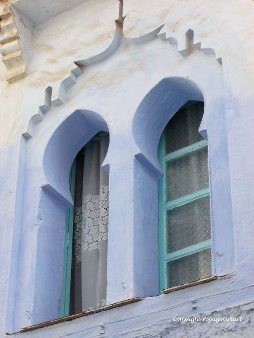 Finestre moresche, architettura, Chefchaouen - Marocco