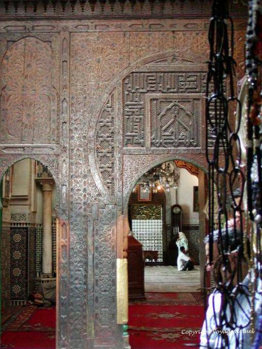 Intagliato divisorio di legno, non viene memorizzato alcun, Fez - Marocco