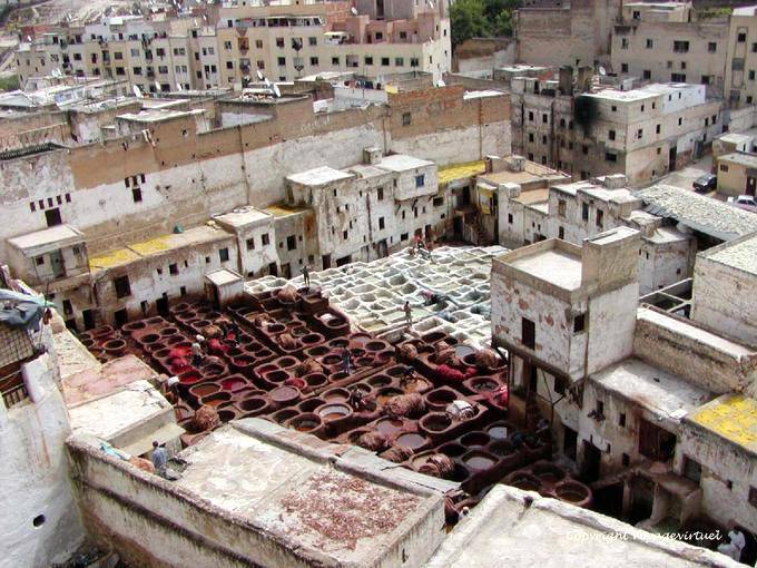 Le concerie hanno visto una terrazza, Fes - Marocco