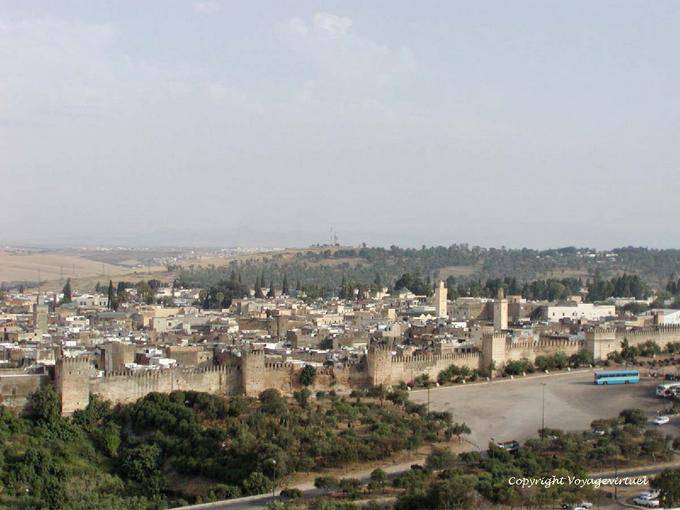 Le pareti Fez visto dalle vicinanze di Borj Nord - Marocco