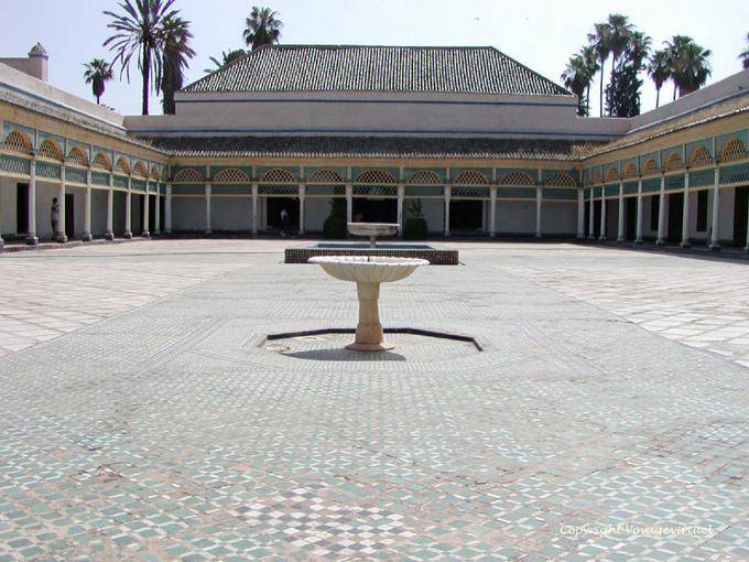 Veduta della Grande Corte d'Onore, Palazzo Bahia, Marrakech - Marocco