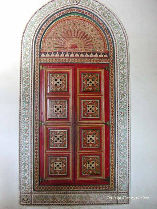 Decorazione Porta nel Palazzo Riad Bahia, Marrakech - Marocco