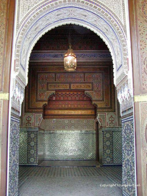 Marrakchi meravigliosa arte dell'architetto El Mekki, Bahia Palace, Marrakech - Marocco