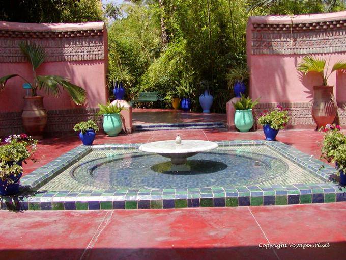 Ingresso Fontana, Jardin Majorelle, Marrakech - Marocco