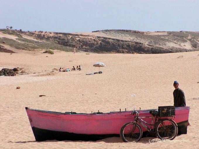 Dune e barca rossa, Oualidia - Marocco