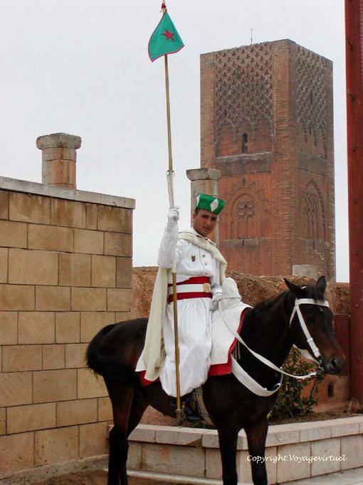 Guardia a cavallo presso la Torre Hassan, Rabat - Marocco