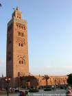 Vista della Moschea Koutoubia al tramonto, Marrakech, Marocco.