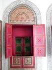 Doppie porte francesi dipinto, Palazzo Bahia, Marrakech, Marocco.