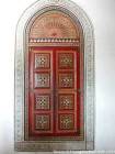 Decorazione Porta nel Palazzo Riad Bahia, Marrakech, Marocco.