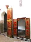 Storia di porte nel Padiglione Privato, Palazzo Bahia, Marrakech, Marocco.