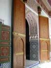 Una delle porte degli appartamenti Gran Riad, Palazzo Bahia, Marrakech, Marocco.