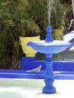 La colomba e la fontana, Jardin Majorelle, Marrakech, Marocco.