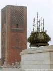 Rabat, Torre di Hassan è iniziata nel 1196 con l'iniziativa del Almohad Sultan Abu Yusuf Yaqub al-Mansur, Marocco.