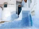 Architettura Chefchaouni, Bab Souk Medina, Chefchaouen, Marocco.