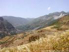 Montagne del Rif e valle verso Issaguen, Marocco.