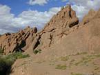 Formazioni rocciose nella valle delle Gole del Dades, Marocco.