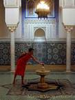 Mausoleo di Moulay Ismail, architettura d'interni, Meknes, Marocco.