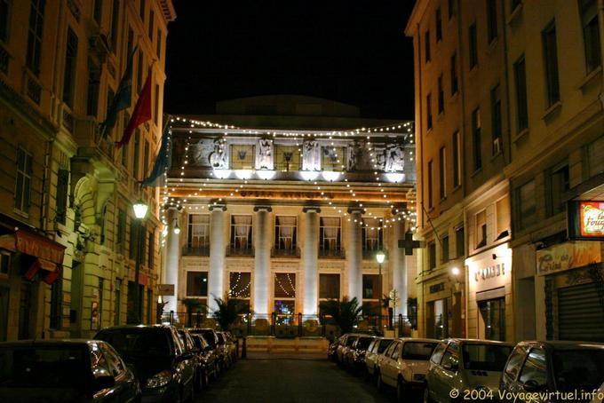 Opera visto di notte, rue Beauvau, Marsiglia - Francia