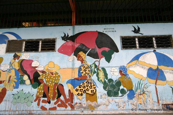 Murale sul mercato coperto, Le Robert - Martinica