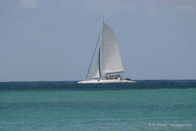 Il passaggio di un catamarano, Anse des Salines - Martinica