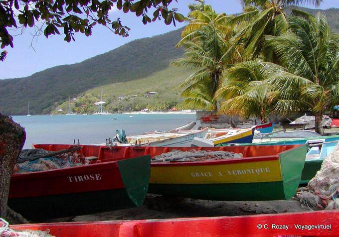 Tirose e Grazie a Veronica, barche nel Grande Anse d'Arlet - Martinica