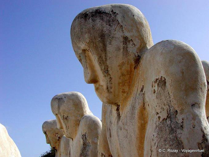 Testa della statua di Memorial Anse Cafard - Martinica