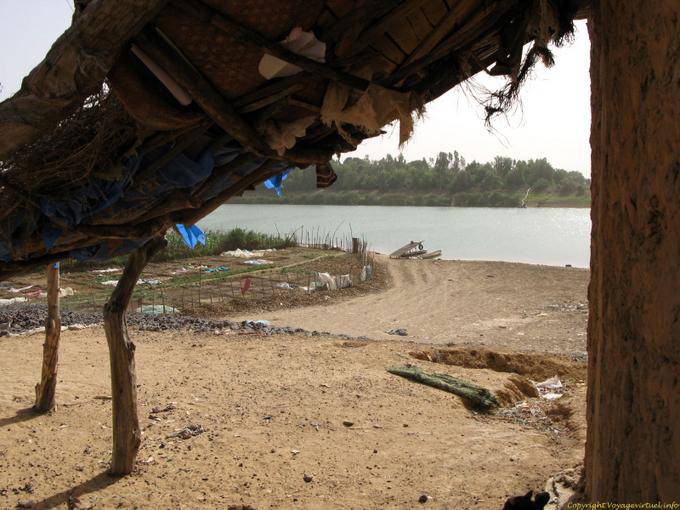 Boghé, è arrivato a fiume Senegal, Mauritania