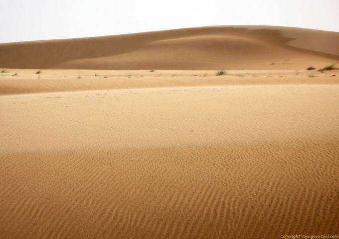 Sabbia bagnata da Nouakchott a confine del Marocco, la Mauritania