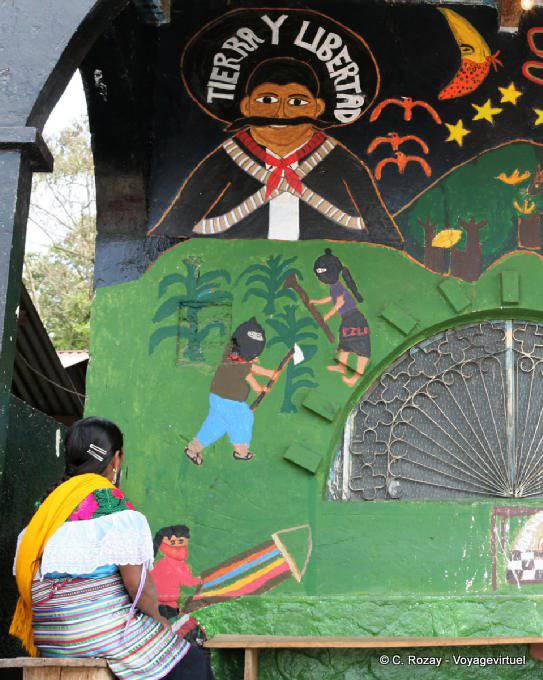 Chiapas Tierra y Libertad murale - Messico