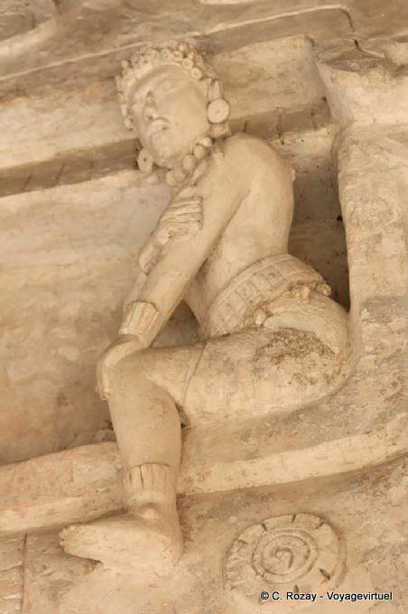 Art meraviglia del fregio dall'Acropoli, Altare della Jaguar nera, Ek Balam - Messico